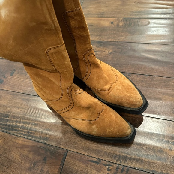 Ganni Suede Western boot - Picture 3 of 9